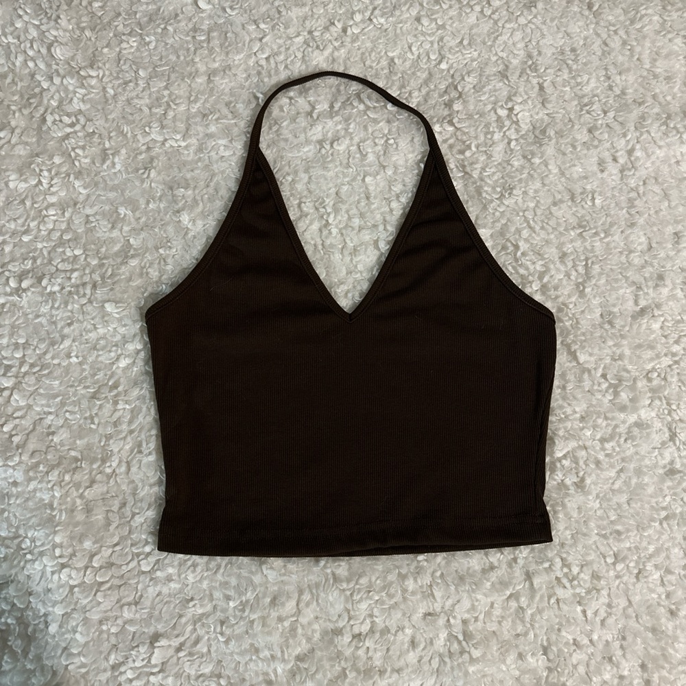Brown Halter Tank Top